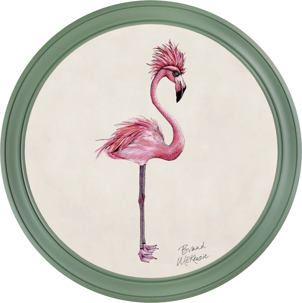 Brand McKenzie Punk Rocks Fiona Framed Round Art Print with Chalk White Background - Image 14