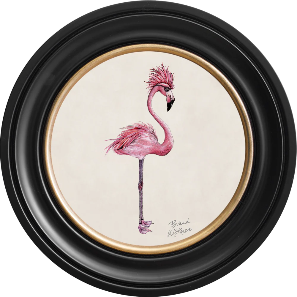 Brand McKenzie Punk Rocks Fiona Framed Round Art Print with Chalk White Background - Image 3