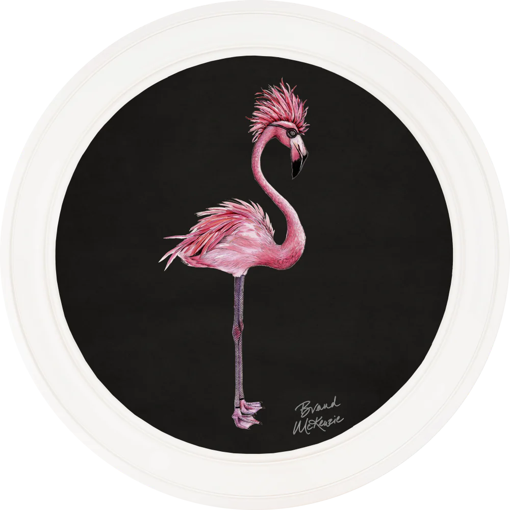 Brand McKenzie Punk Rocks Fiona Framed Round Art Print with Charcoal Black Background - Image 10