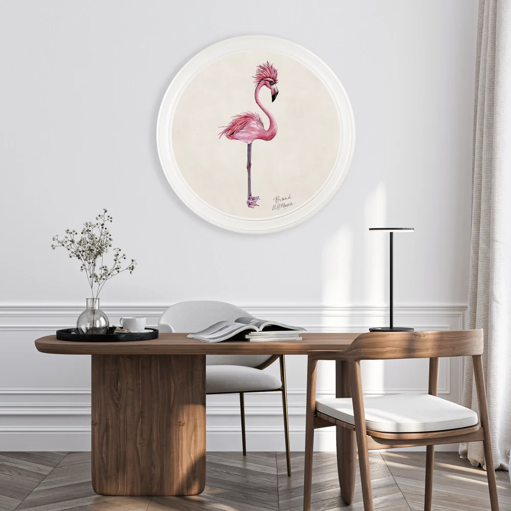 Brand McKenzie Punk Rocks Prince Framed Round Art Print with Chalk White Background - Image 6