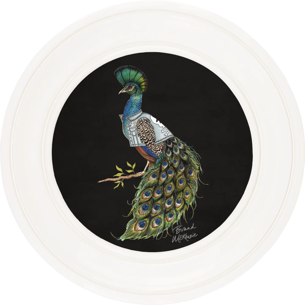 Brand McKenzie Punk Rocks Prince Framed Round Art Print with Charcoal Black Background - Image 3