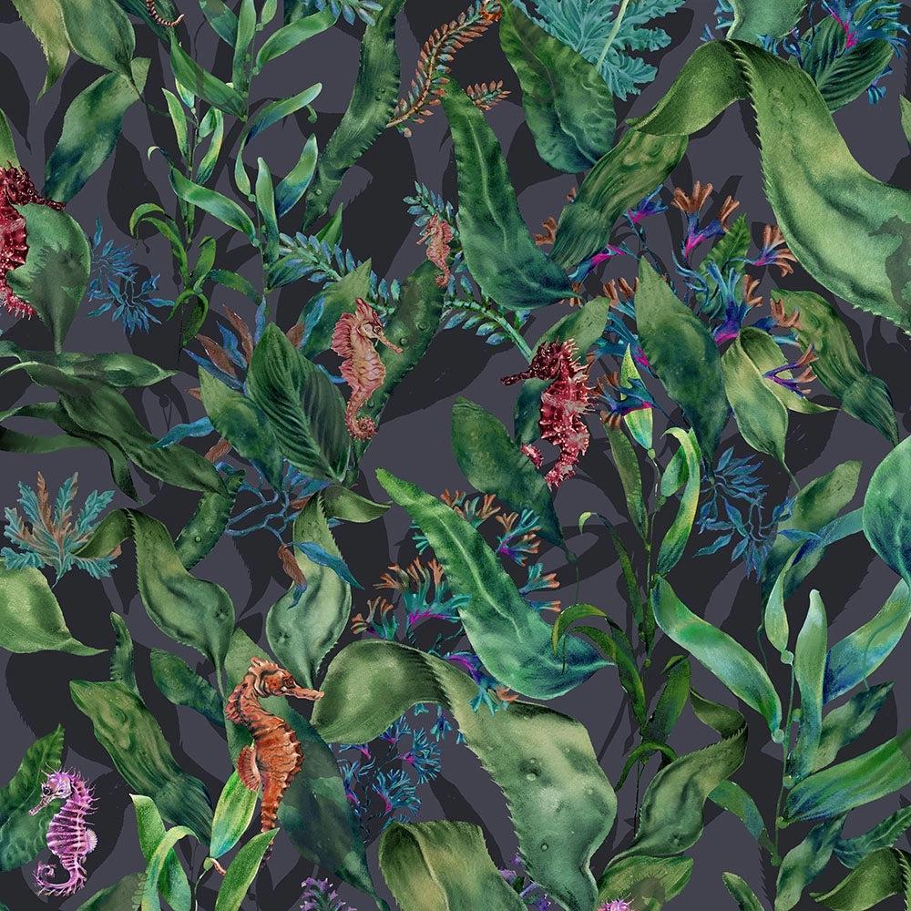 Brand McKenzie Seahorse Mangrove Noir Wallpaper