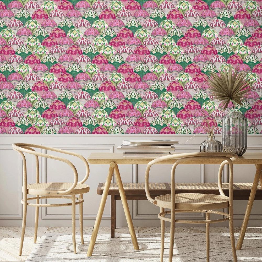 Brand McKenzie Silk Shades Cerise Wallpaper - Image 2