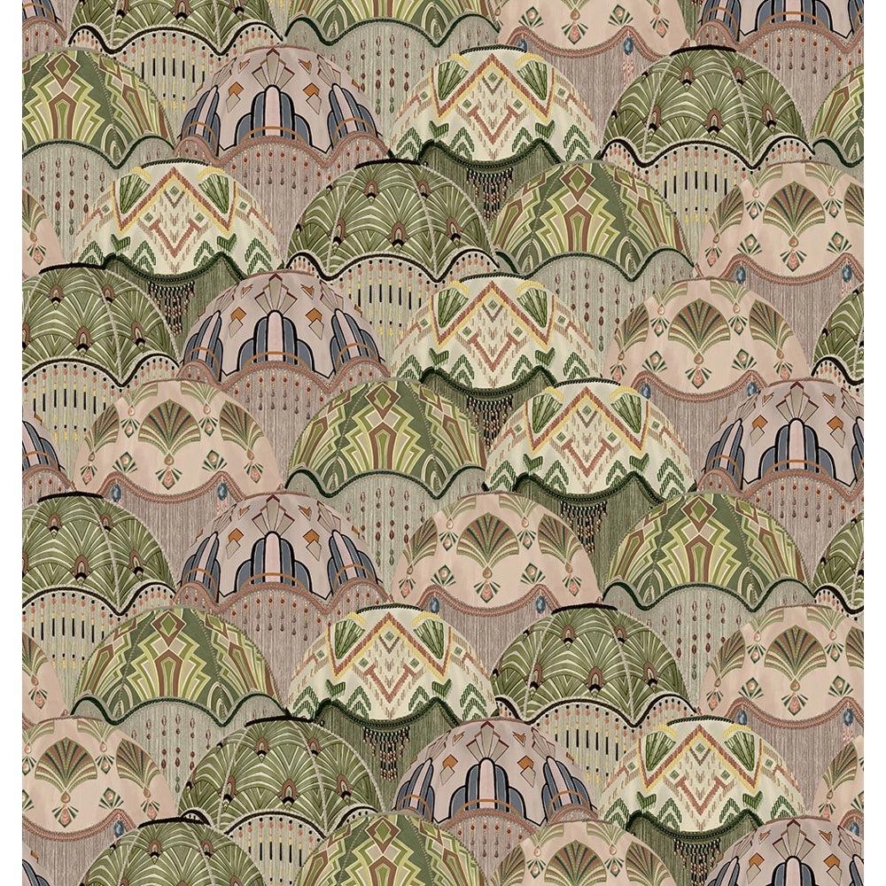 Brand McKenzie Silk Shades Salmon & Olive Wallpaper - Image 3
