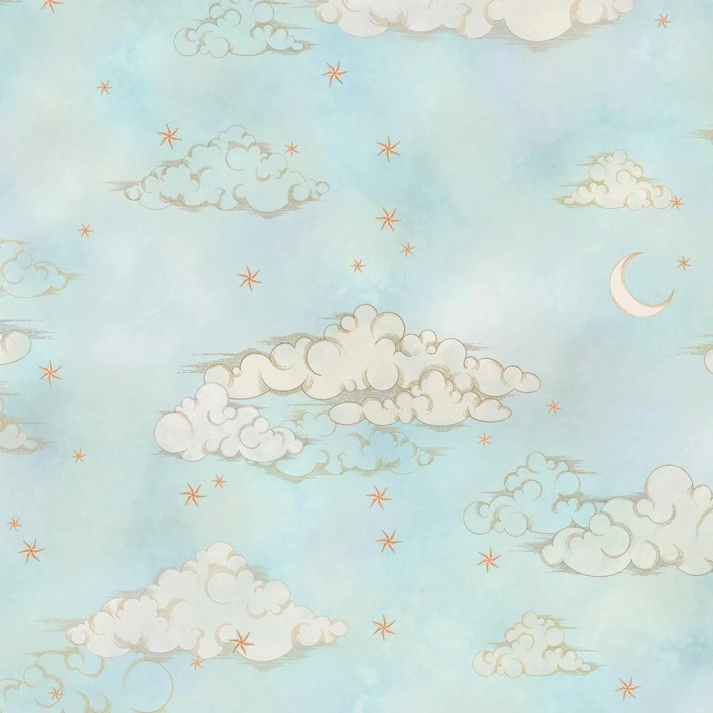Brand McKenzie Starry Clouds Green Sky Wallpaper