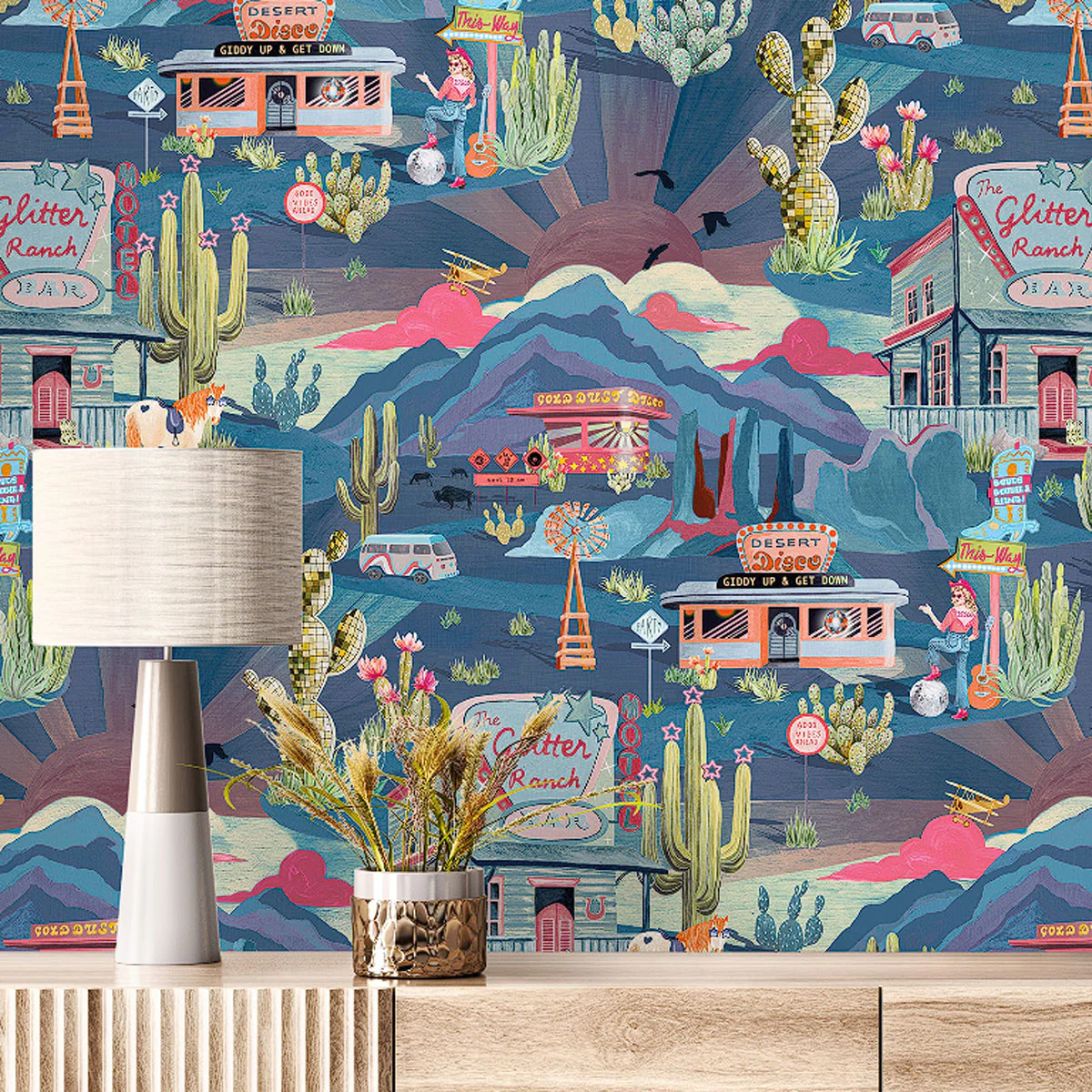 Brand McKenzie The Glitter Ranch Wallpaper - Dusk - Image 2