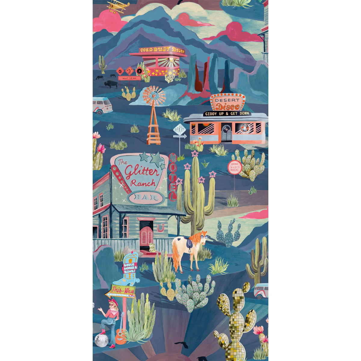 Brand McKenzie The Glitter Ranch Wallpaper - Dusk - Image 4
