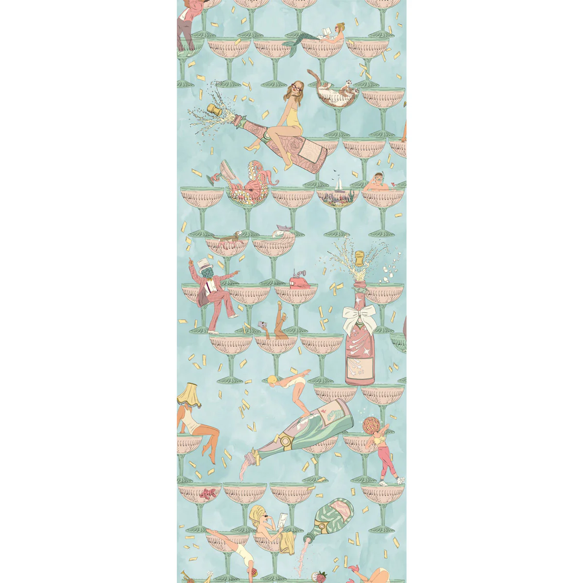 Brand McKenzie The Grand Pour Wallpaper - Aqua Miami - Image 4