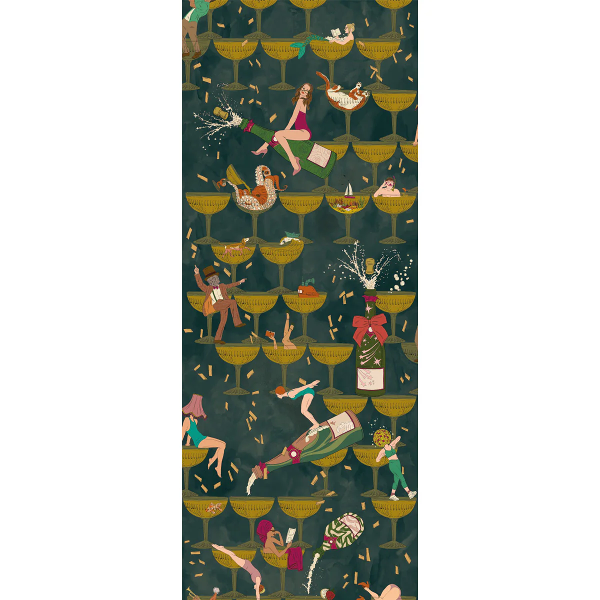 Brand McKenzie The Grand Pour Wallpaper - Dirty Olive - Image 4