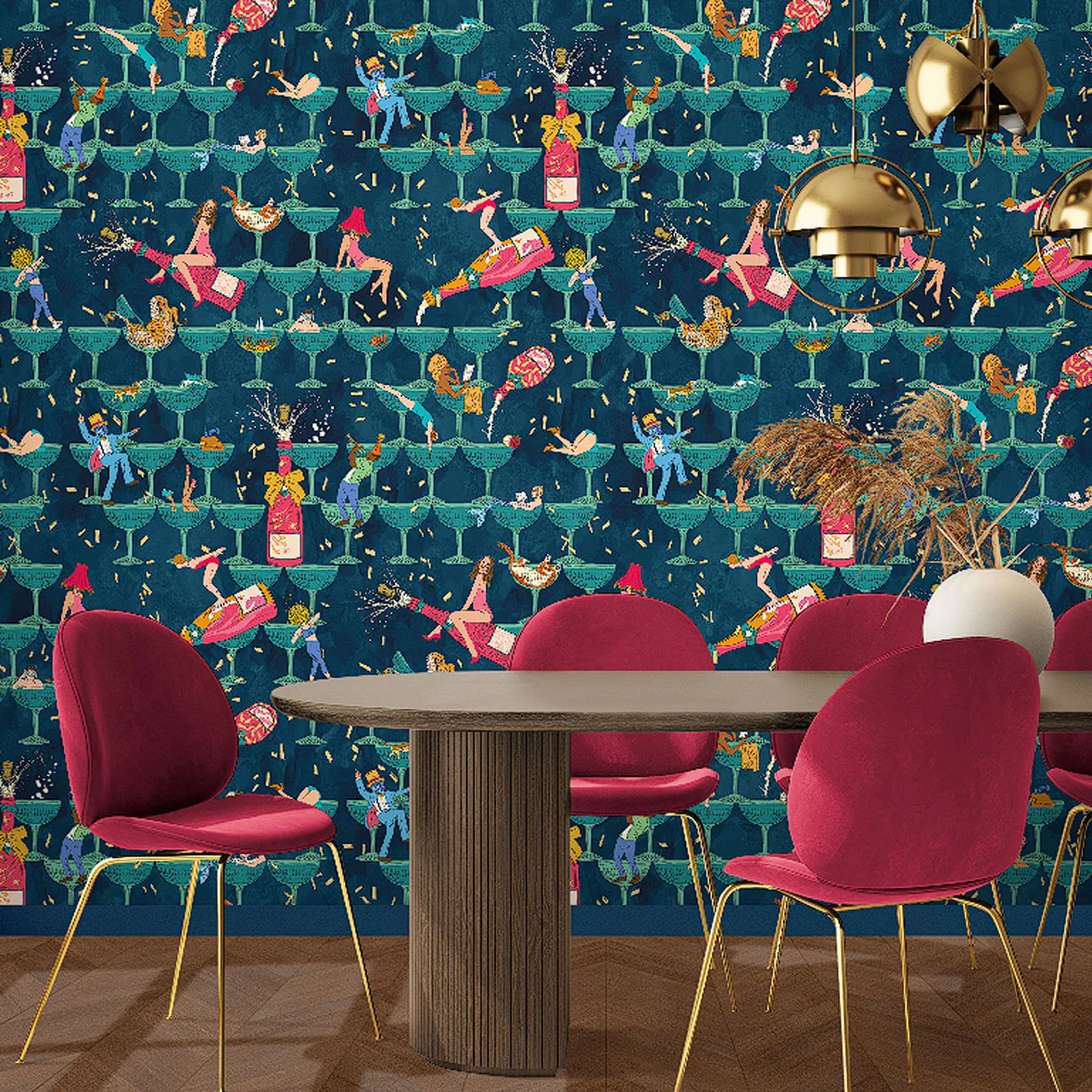 Brand McKenzie The Grand Pour Wallpaper - Velvet Sapphire - Image 3
