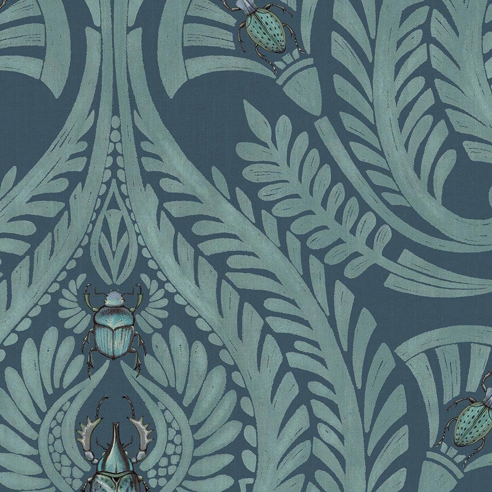 Brand McKenzie The Great Damask Teal Wallpaper