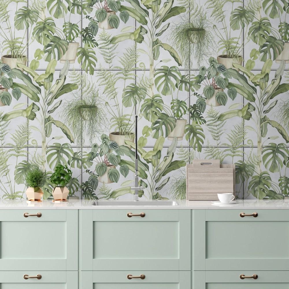 Brand McKenzie The Green House Sky Blue Wallpaper - Image 2