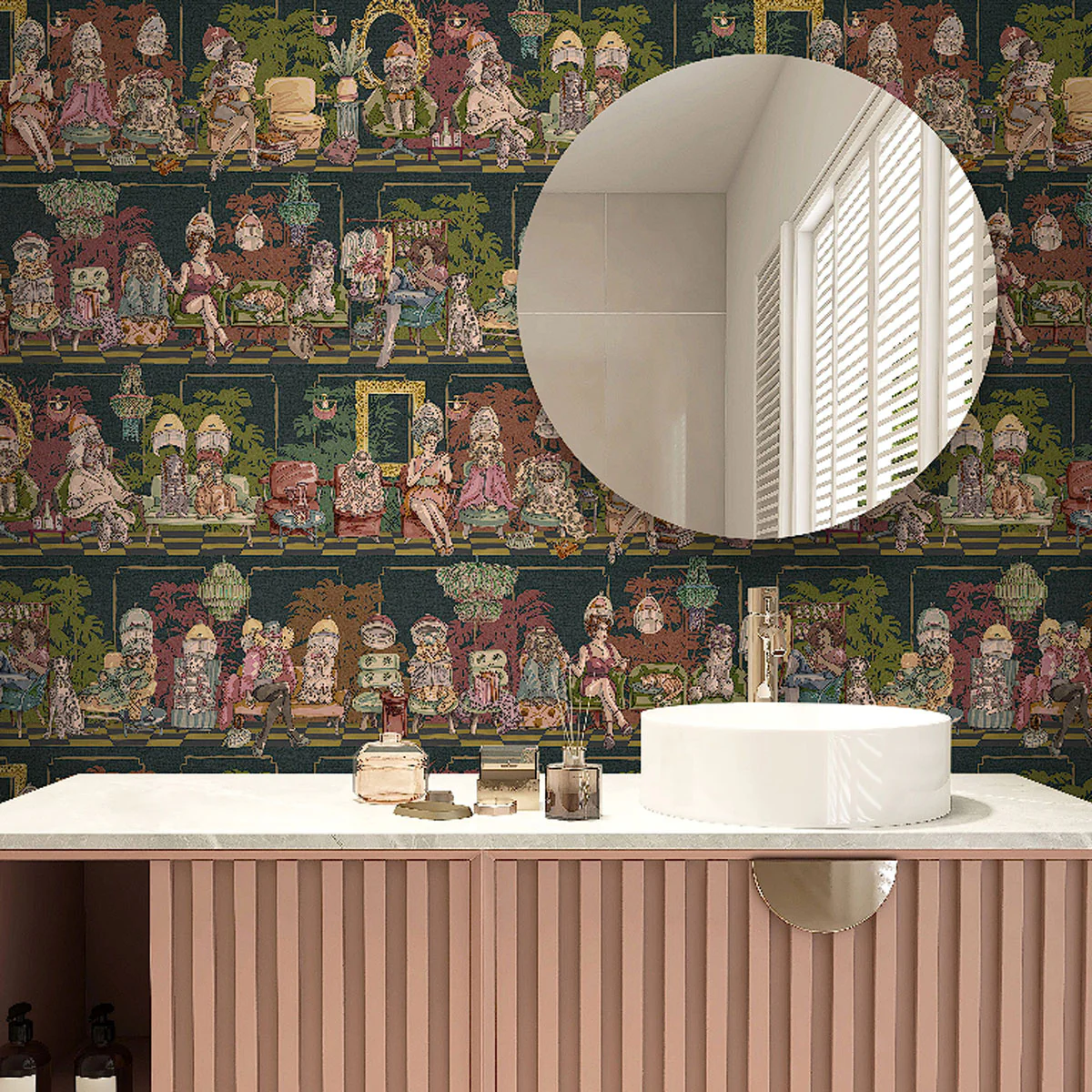 Brand McKenzie The Parlour Wallpaper - Dark Dye - Image 3