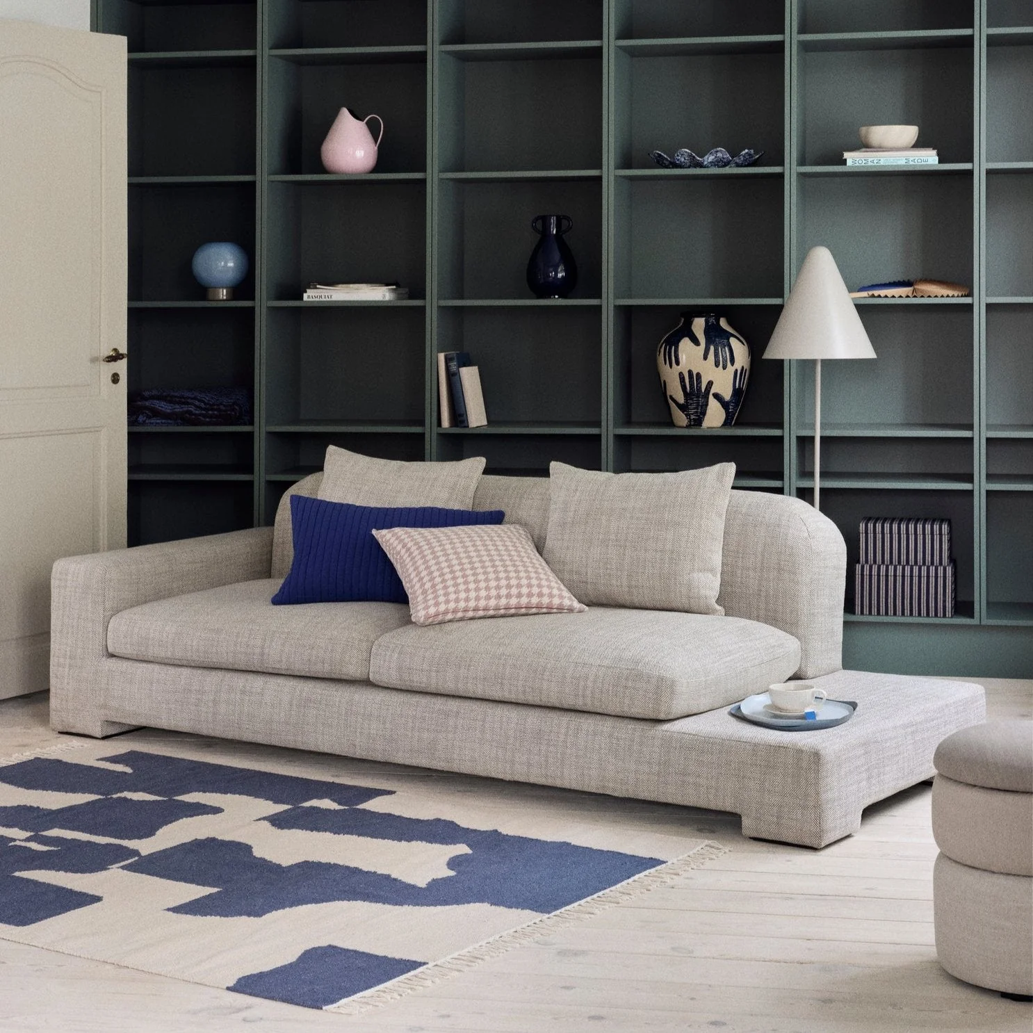 Broste Copenhagen Bay Chaise Longue Beige Melange - Left Sided - Image 2