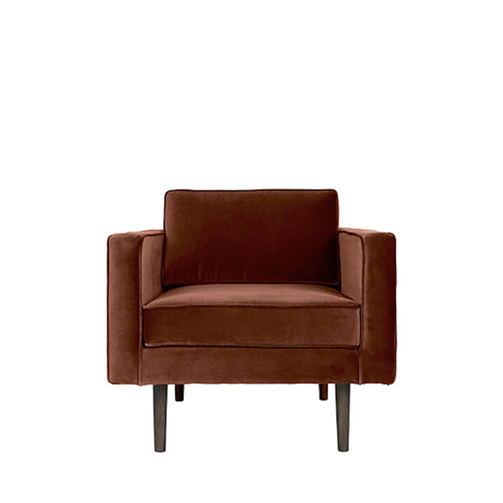 Broste Copenhagen Wind Velvet Armchair Caramel Cafe