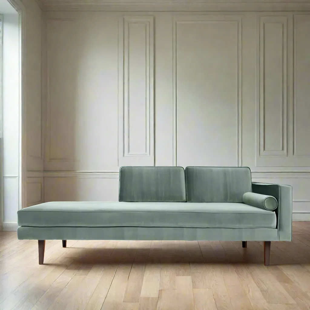 Broste Copenhagen Wind Velvet Chaise Longue In Chinoise Green Velvet, Right Sided - Image 2