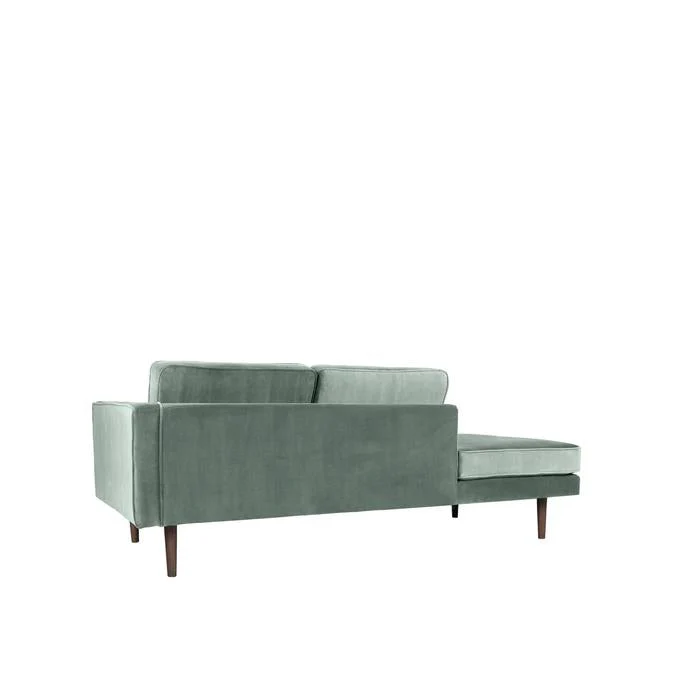 Broste Copenhagen Wind Velvet Chaise Longue In Chinoise Green Velvet, Right Sided - Image 4