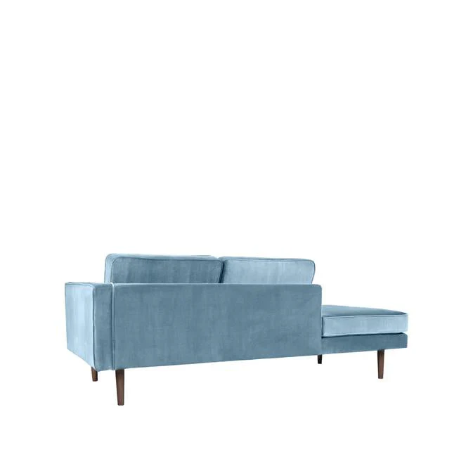 Broste Copenhagen Wind Velvet Chaise Longue In Pastel Blue, Right Sided - Image 5