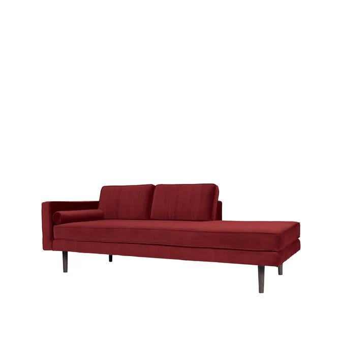 Broste Copenhagen Wind Velvet Chaise Longue In Wild Ginger, Left Sided - Image 3