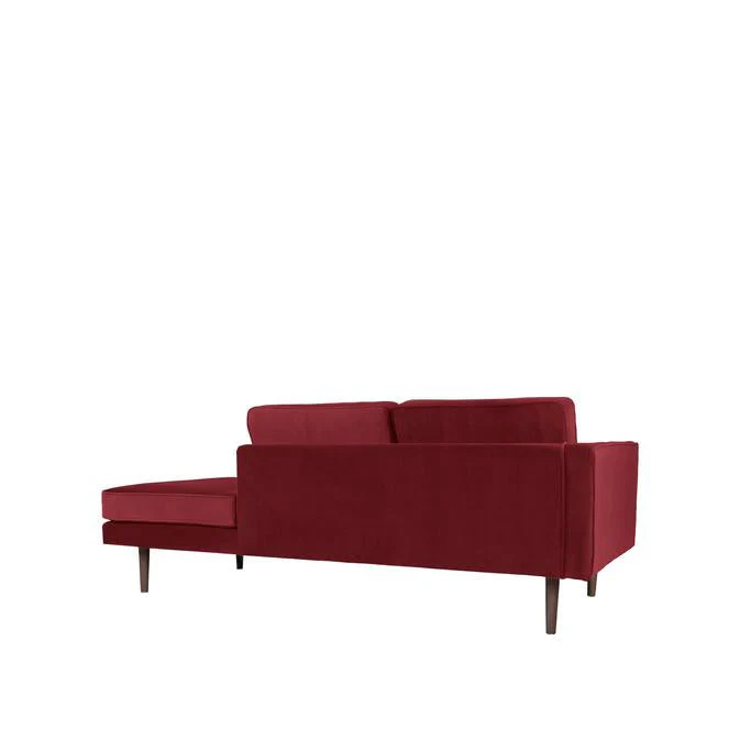 Broste Copenhagen Wind Velvet Chaise Longue In Wild Ginger, Left Sided - Image 4