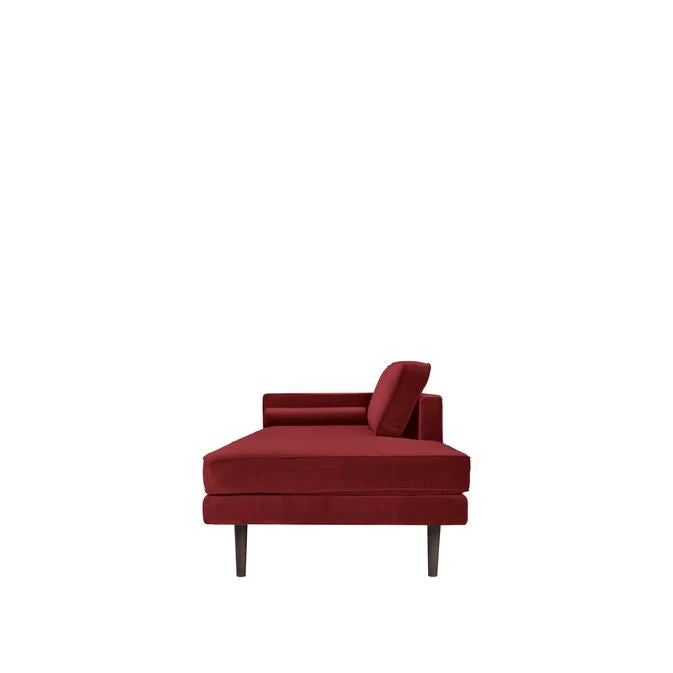 Broste Copenhagen Wind Velvet Chaise Longue In Wild Ginger, Left Sided - Image 5