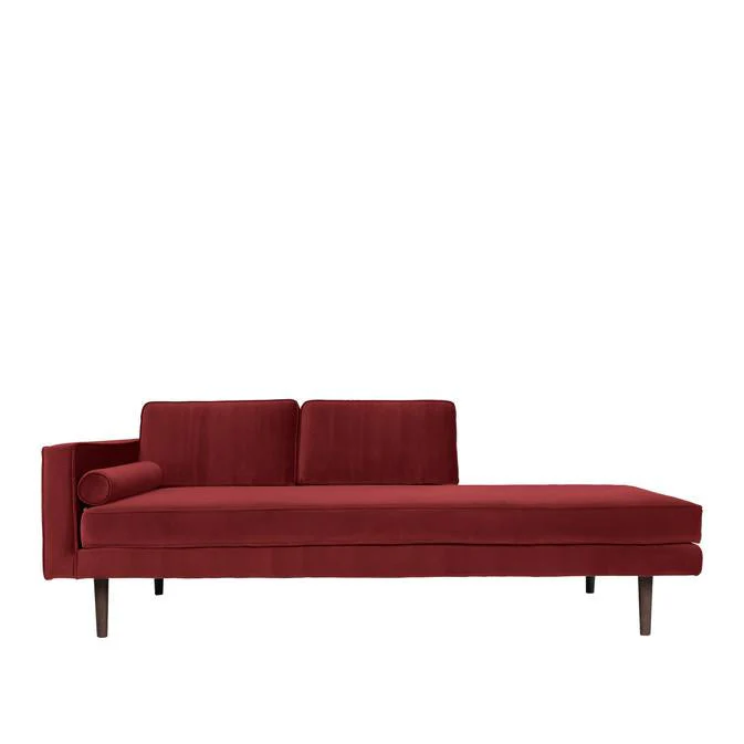 Broste Copenhagen Wind Velvet Chaise Longue In Wild Ginger, Left Sided - Image 7