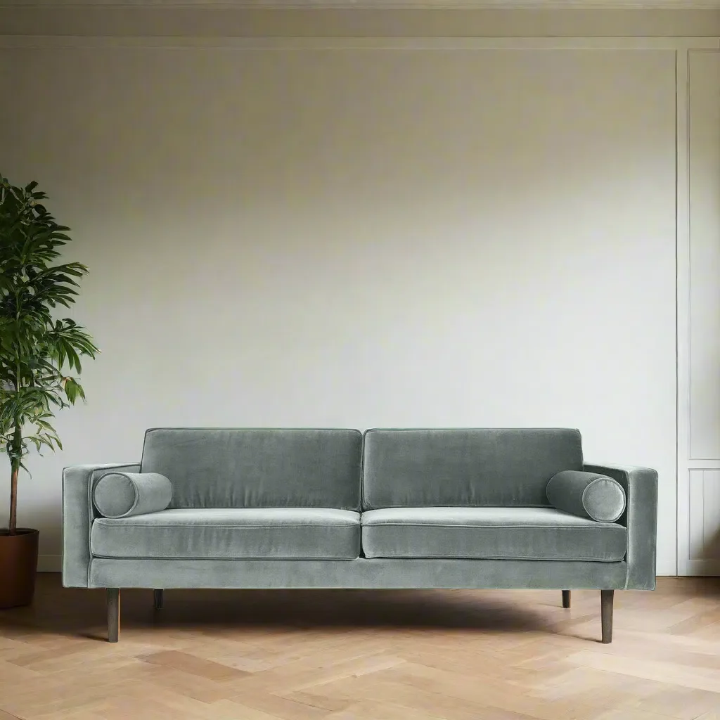 Broste Copenhagen Wind Velvet Large Sofa In Chinois Green - Image 2