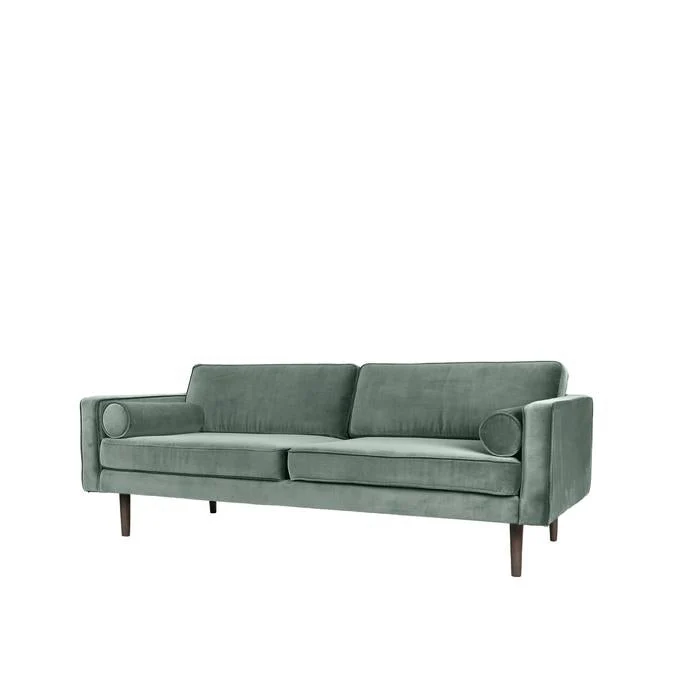 Broste Copenhagen Wind Velvet Large Sofa In Chinois Green - Image 4