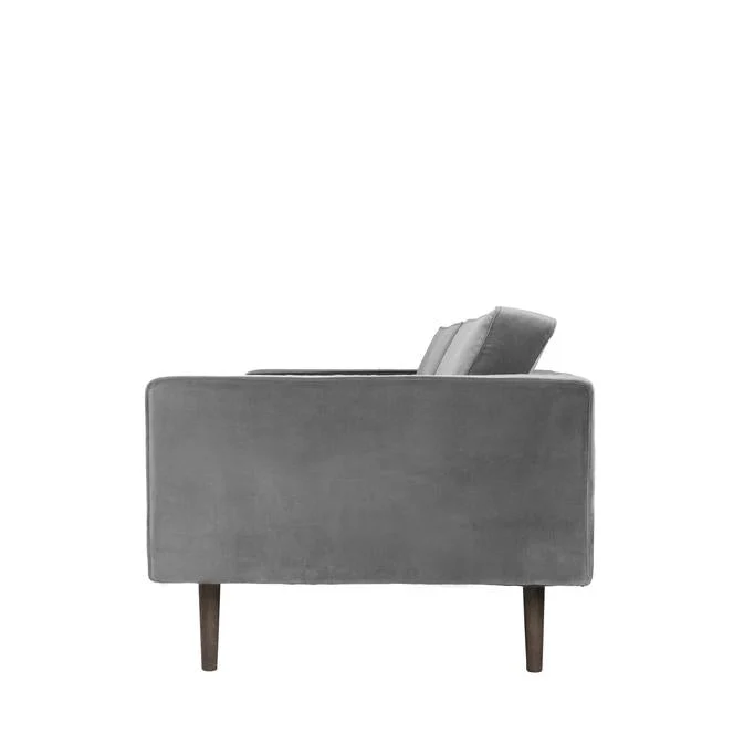 Broste Copenhagen Wind Velvet Large Sofa In Drizzle Grey - Image 5