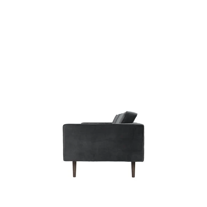 Broste Copenhagen Wind Velvet Large Sofa In Magnet Grey - Image 4