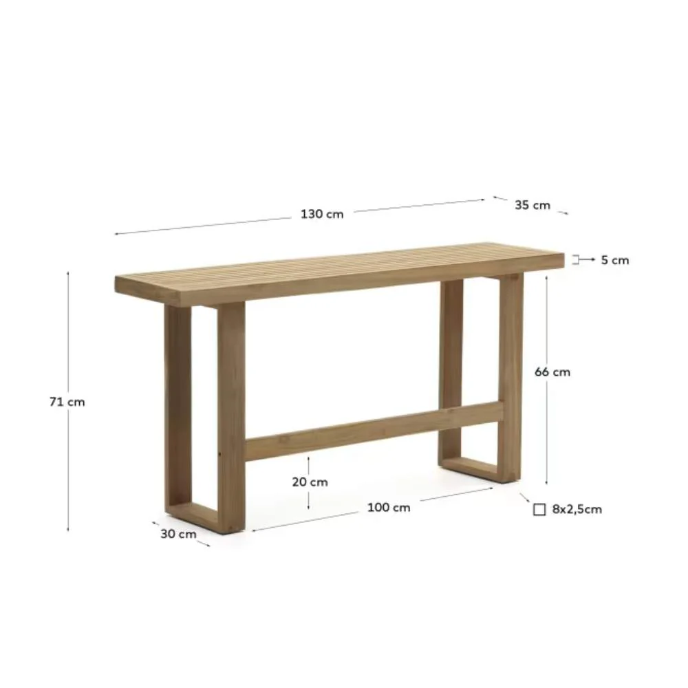 Kave Home Canadell 130 cm Tall Bench - 100% Outdoor Solid Recycled Teak by Kave Home - Image 6