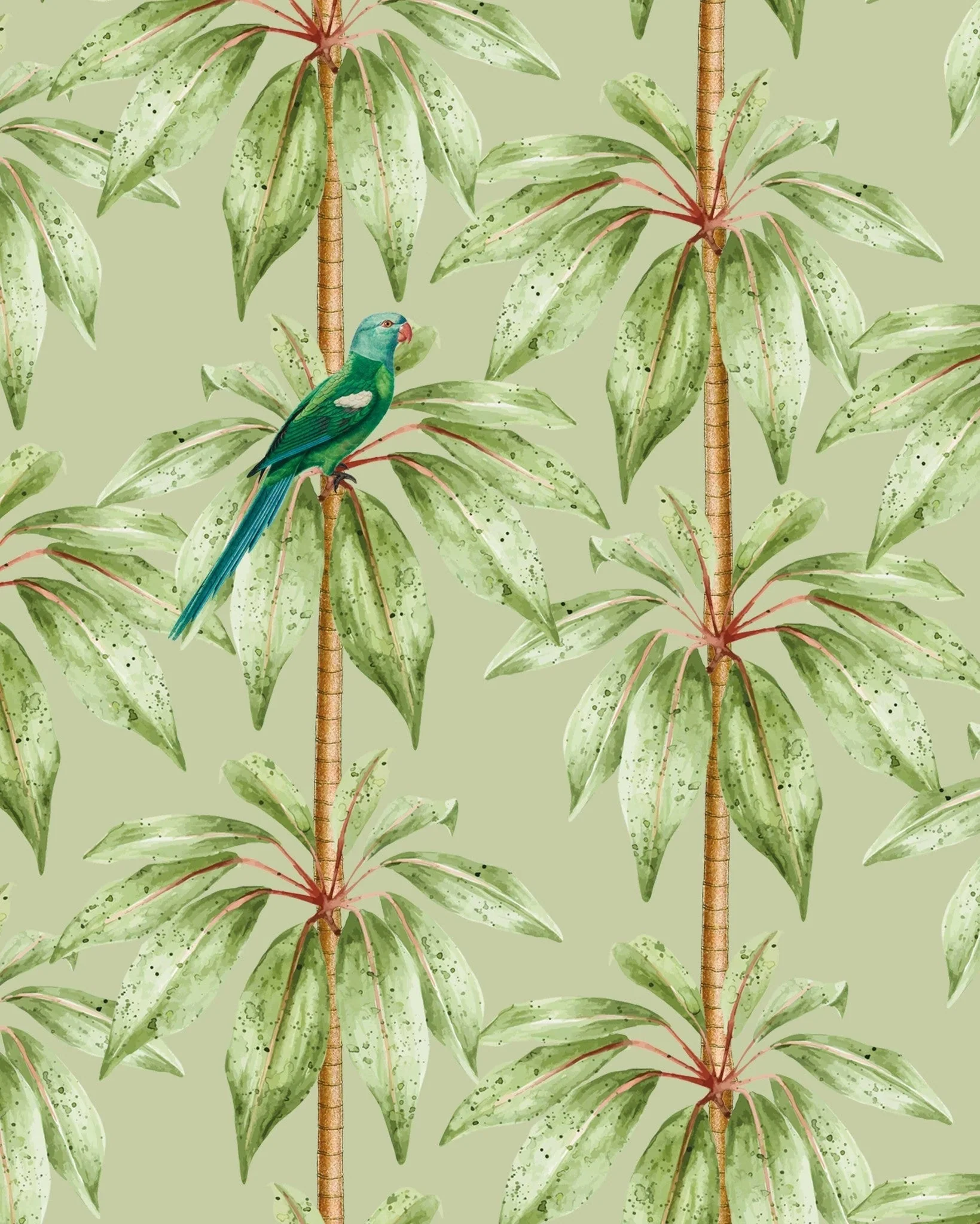 Creative Lab Amsterdam Canary Club Green Repetitive Wallpaper