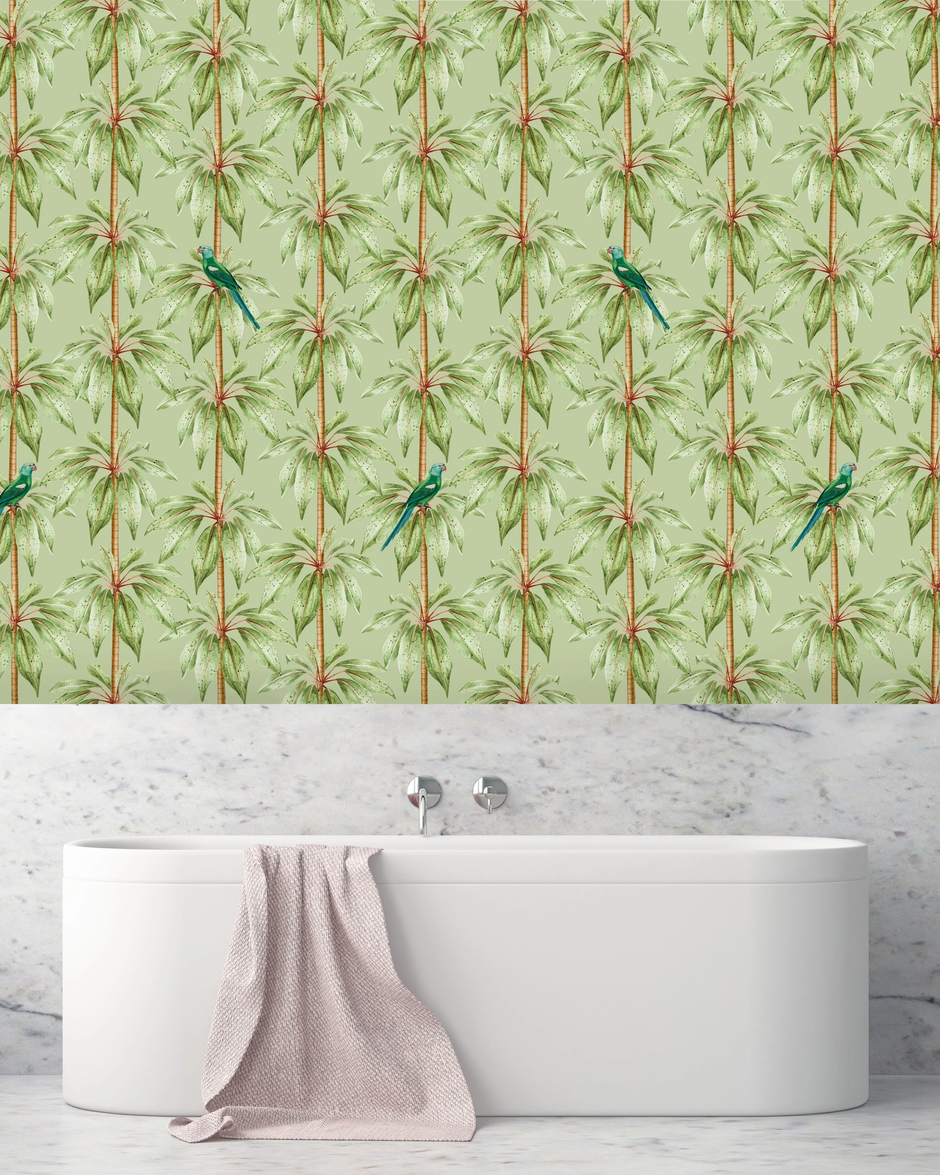Creative Lab Amsterdam Canary Club Green Repetitive Wallpaper - Image 2