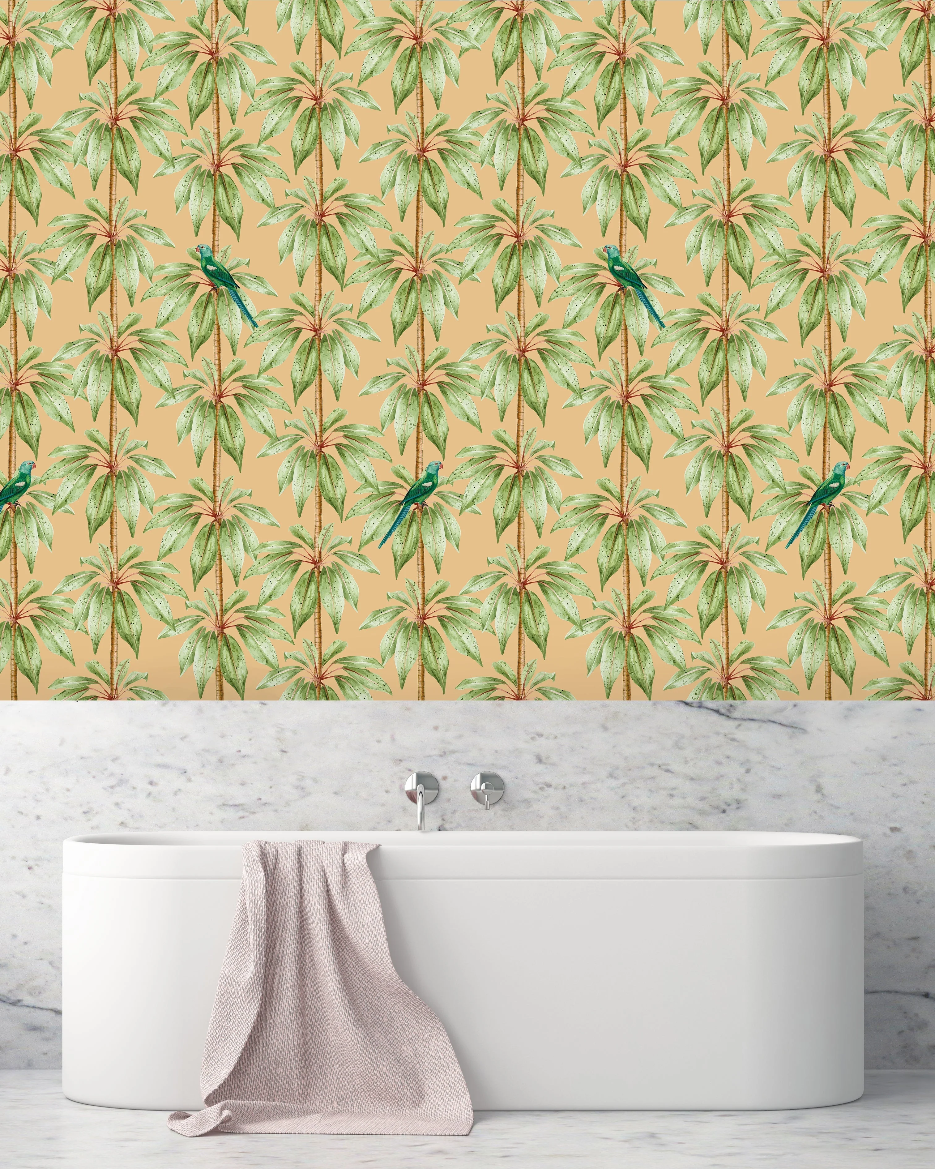 Creative Lab Amsterdam Canary Club Orange Repetitive Wallpaper - Image 4