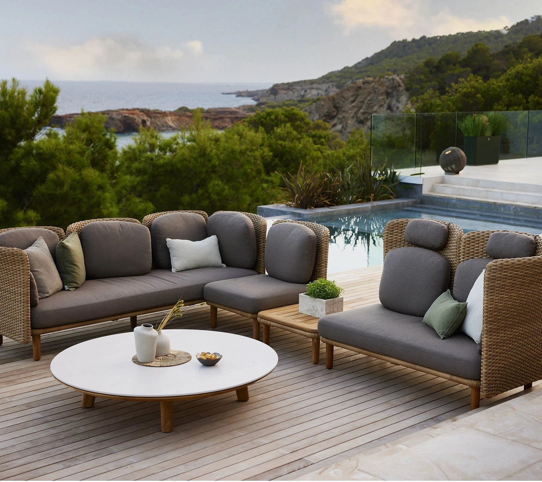 Cane-line Arch 2-Seater Sofa with Low Arm & Backrest - Image 3