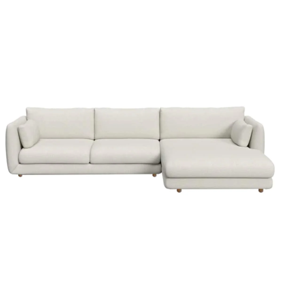 Cane-line Bloom 2-Seater Sofa With Chaise Longue, Left And Teak Legs - Image 2