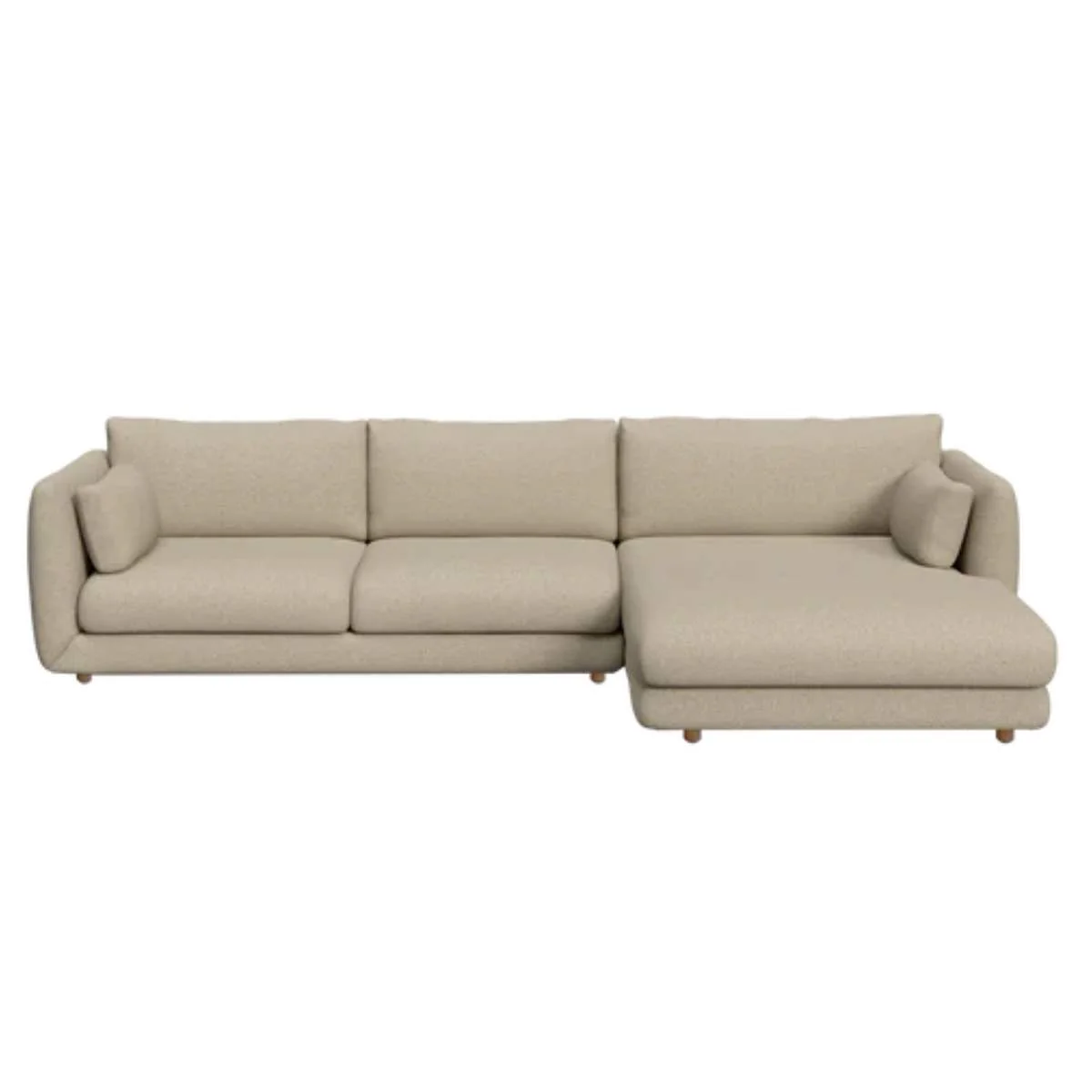 Cane-line Bloom 2-Seater Sofa With Chaise Longue, Left And Teak Legs - Image 3