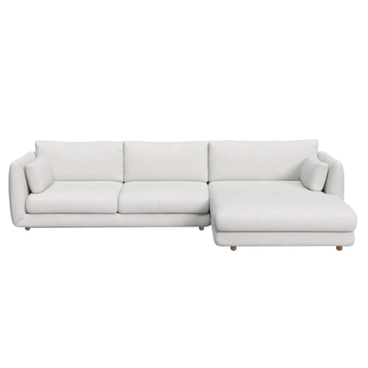Cane-line Bloom 2-Seater Sofa With Chaise Longue, Left And Teak Legs - Image 4