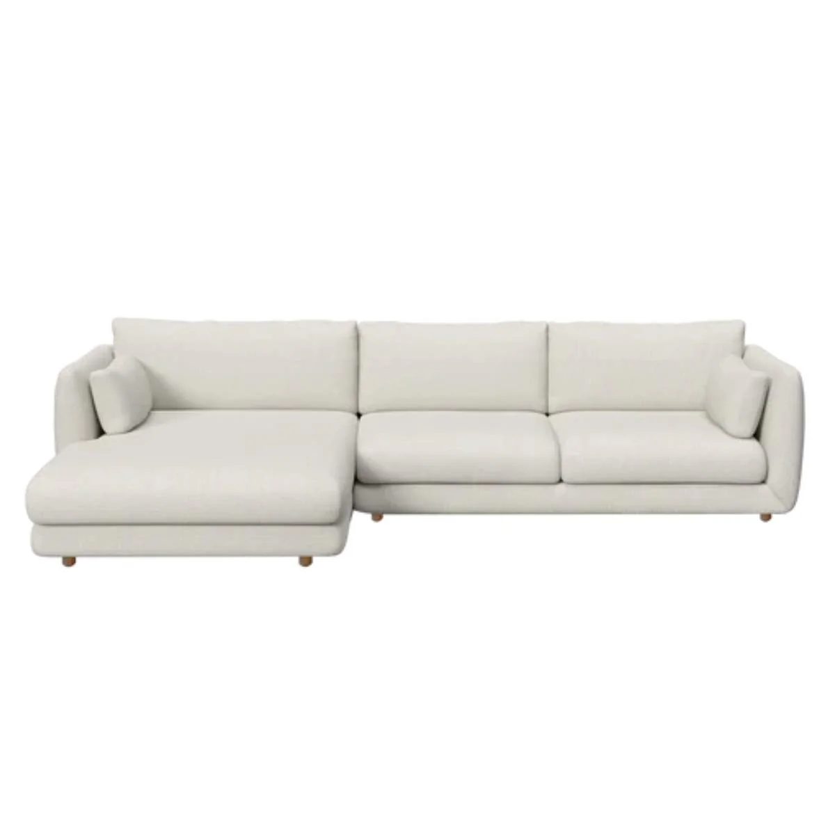 Cane-line Bloom 2-Seater Sofa With Chaise Longue, Right And Teak Legs