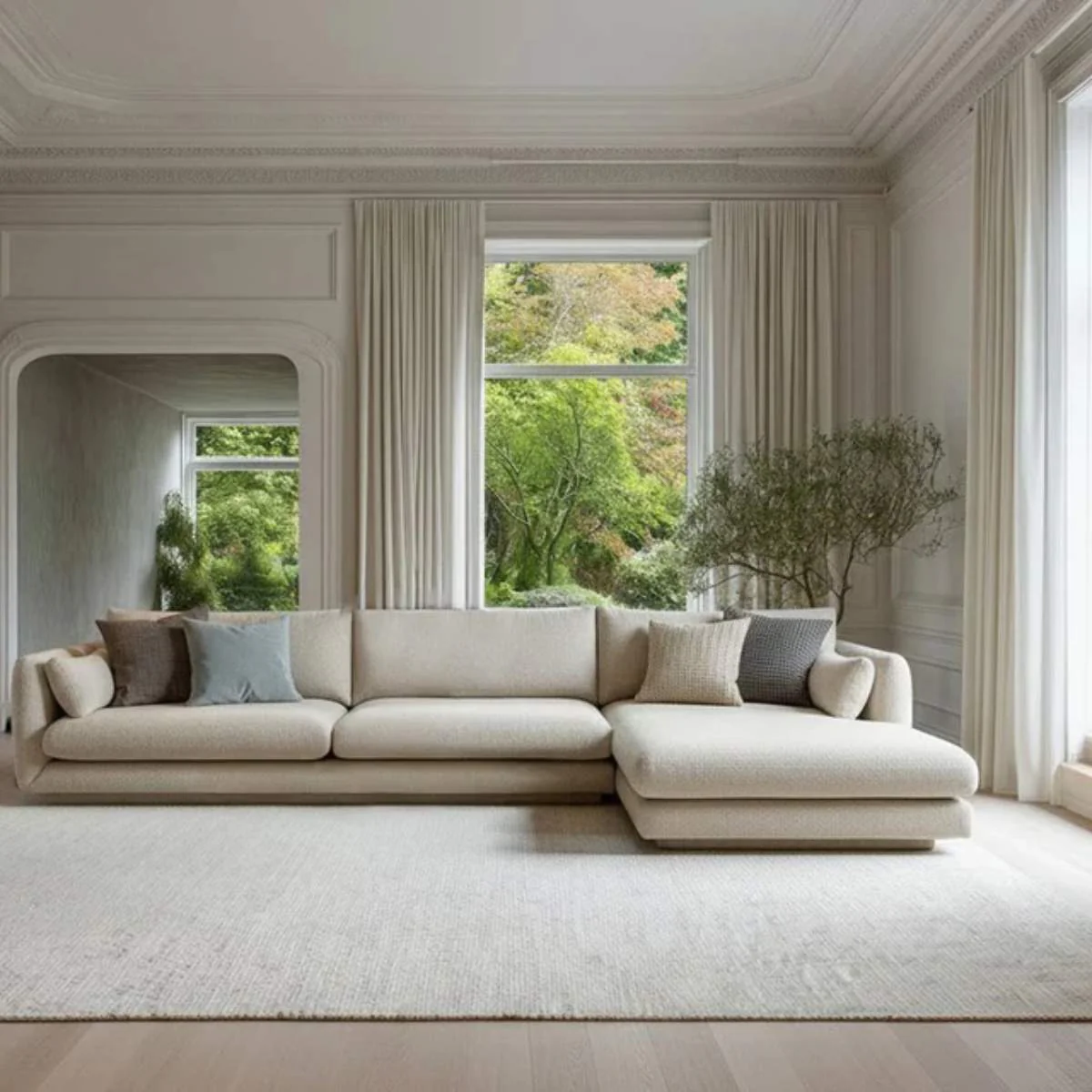 Cane-line Bloom 3-Seater Sofa With Chaise Longue, Left And Plinth