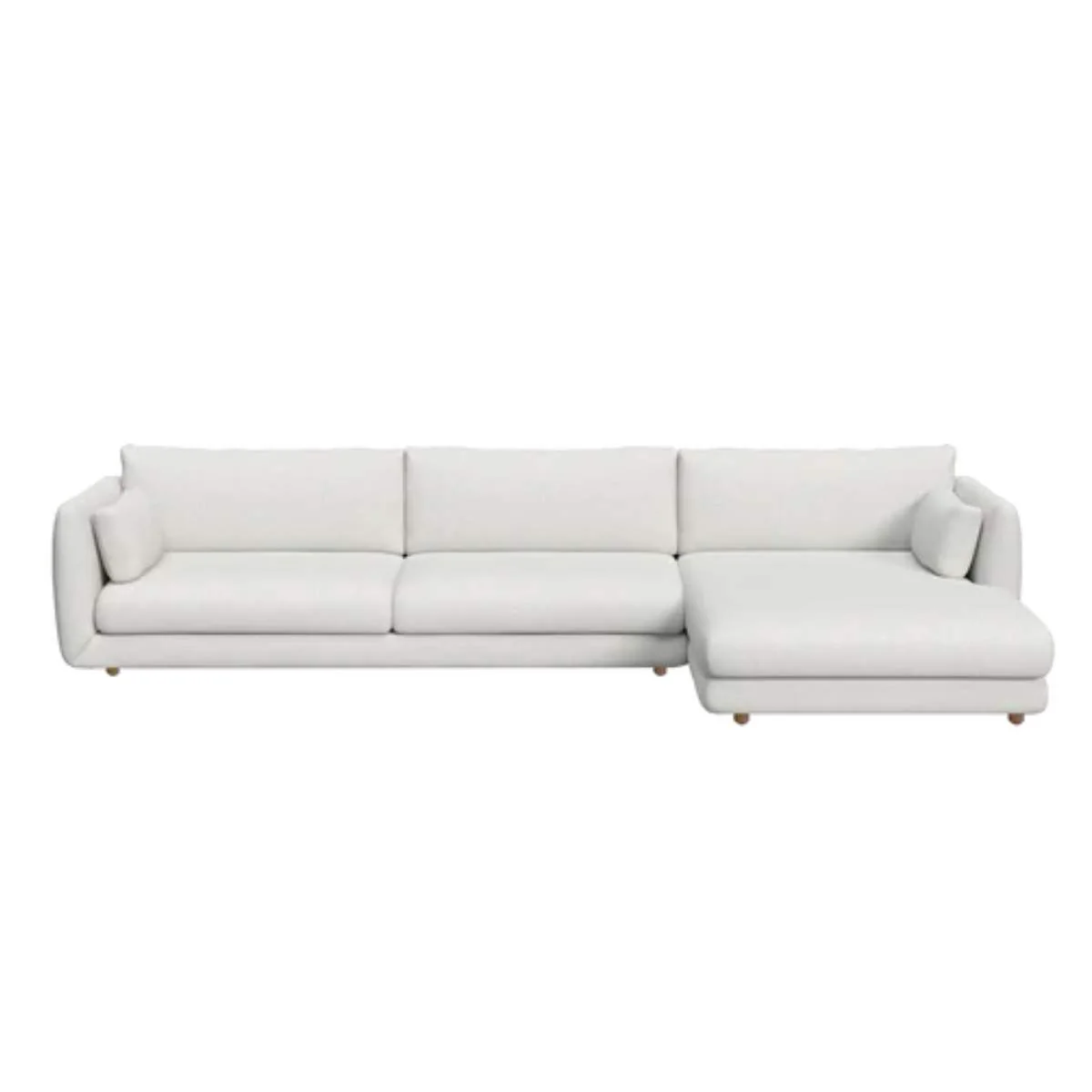 Cane-line Bloom 3-Seater Sofa With Chaise Longue, Left And Teak Legs - Image 3