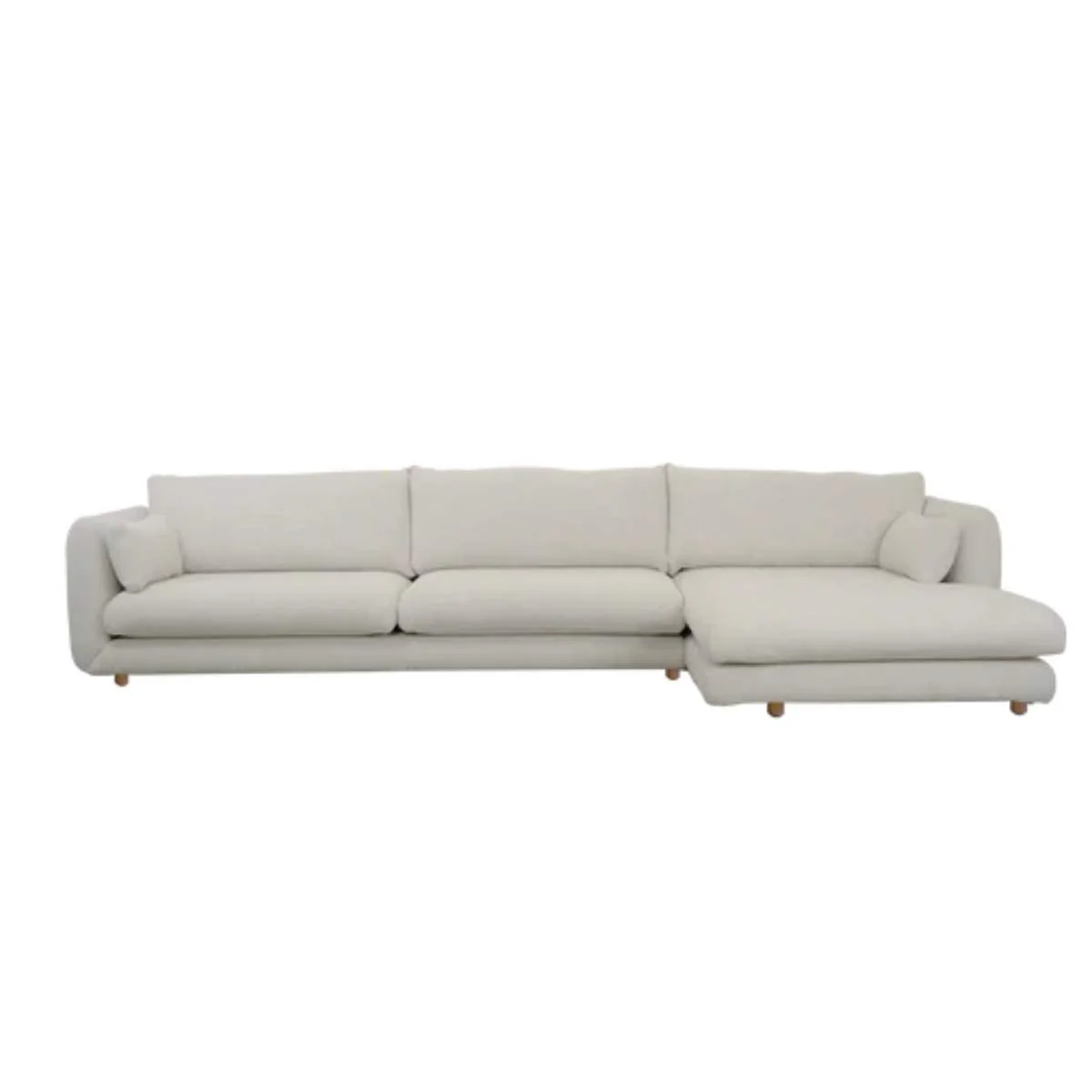 Cane-line Bloom 3-Seater Sofa With Chaise Longue, Left And Teak Legs - Image 4
