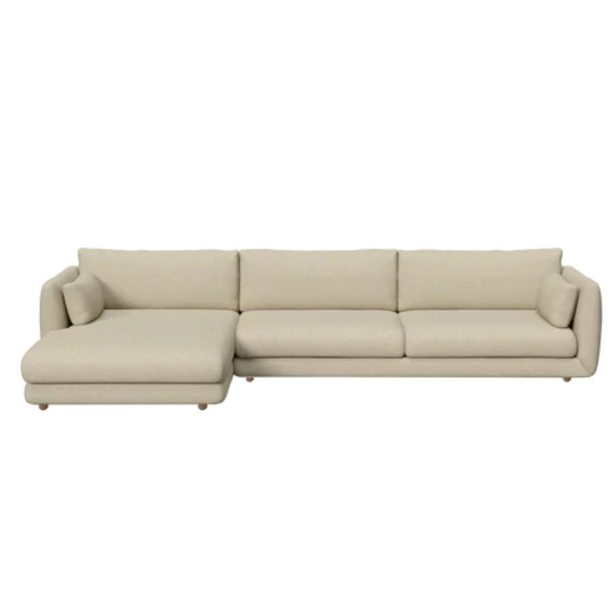 Cane-line Bloom 3-Seater Sofa With Chaise Longue, Right And Teak Legs