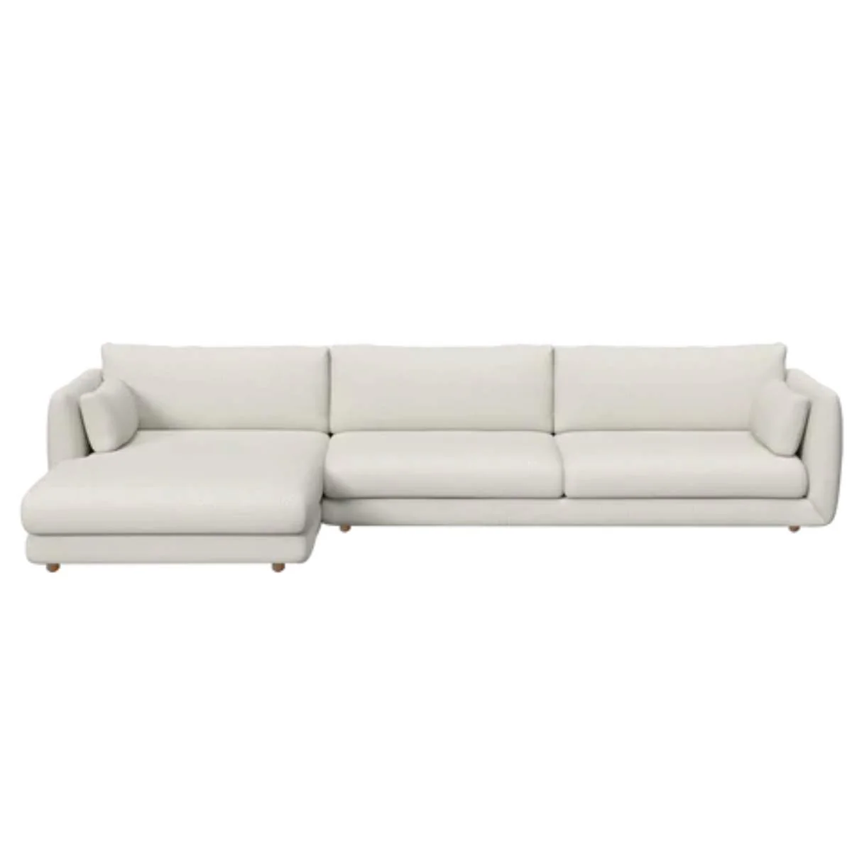 Cane-line Bloom 3-Seater Sofa With Chaise Longue, Right And Teak Legs - Image 2