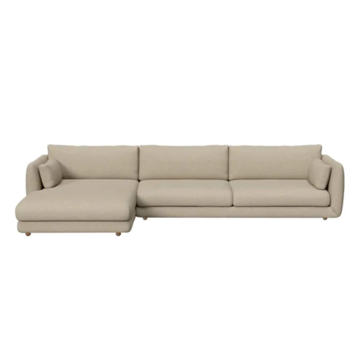 Cane-line Bloom 3-Seater Sofa With Chaise Longue, Right And Teak Legs - Image 3