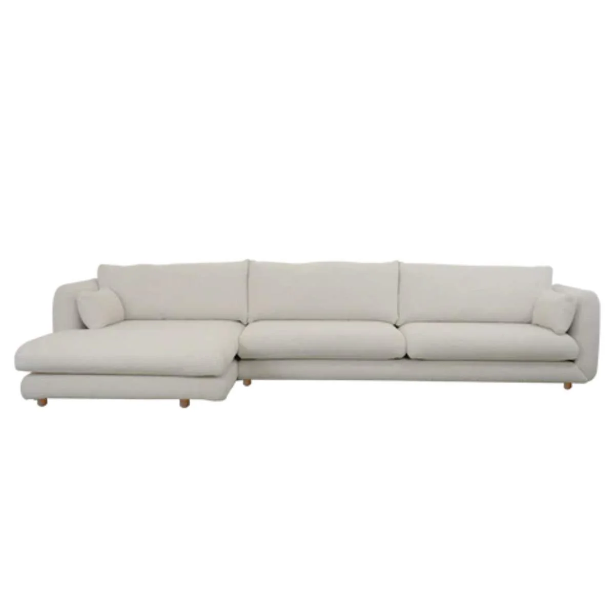 Cane-line Bloom 3-Seater Sofa With Chaise Longue, Right And Teak Legs - Image 5