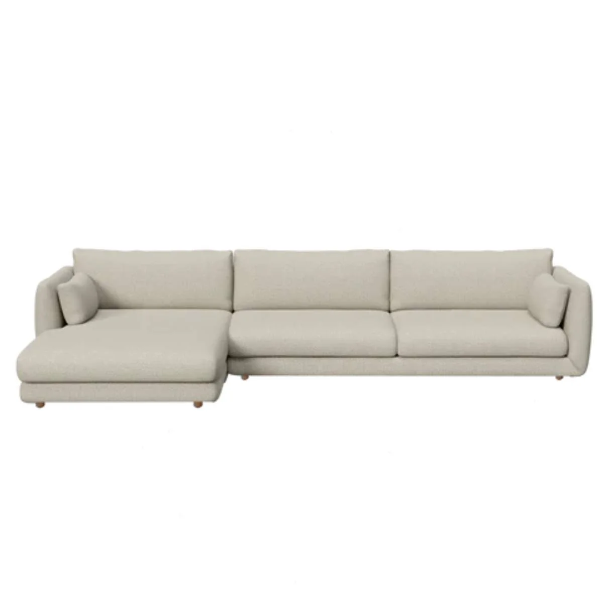 Cane-line Bloom 3-Seater Sofa With Chaise Longue, Right And Teak Legs - Image 6