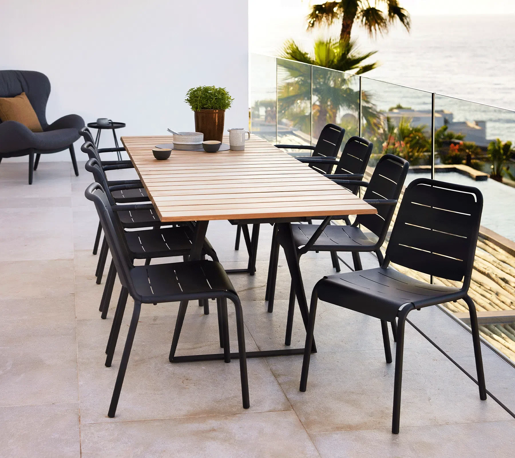 Cane-line Copenhagen Dining Table with 83cm Extension - Image 4