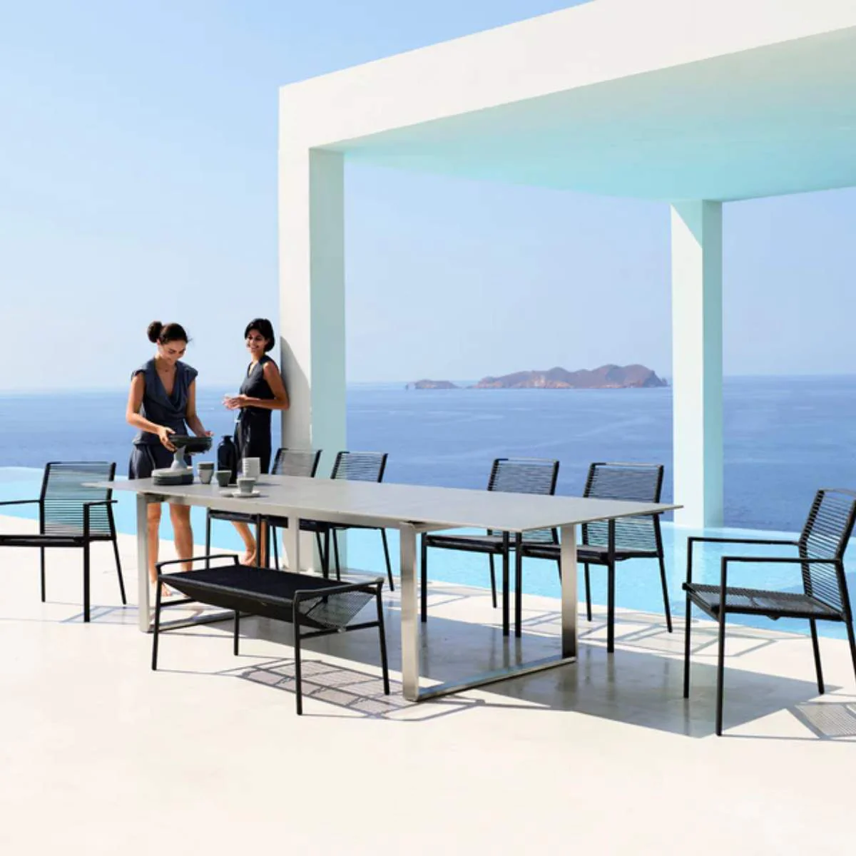 Cane-line Edge Dining Table W/ 120 cm Extensions - Image 4