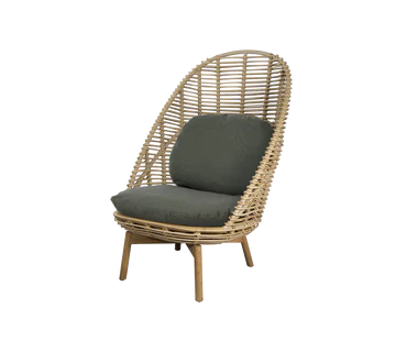 Cane-line Hive Highback Chair with Teak Legs - Image 2